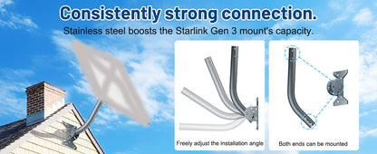Adjustable Roof Wall Mount Kit V4 for Starlink Gen3