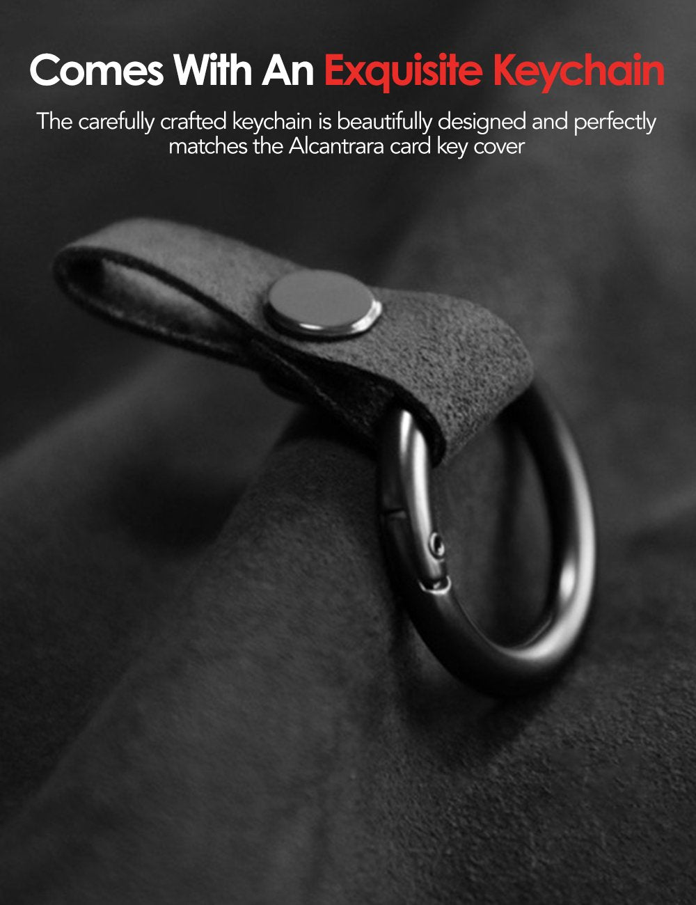 Alcantara Card Key Holder for Tesla Model 3/Y