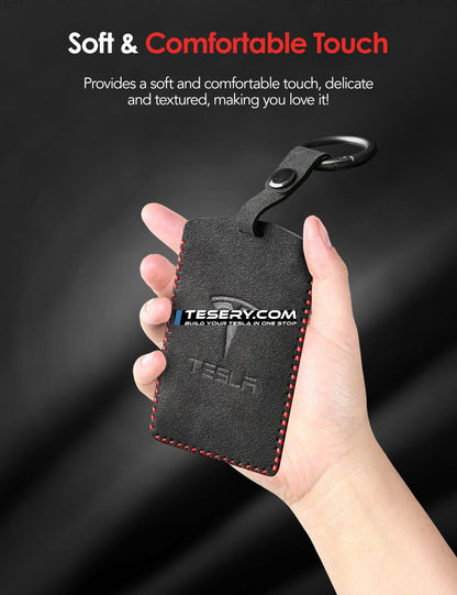 Alcantara Card Key Holder for Tesla Model 3/Y