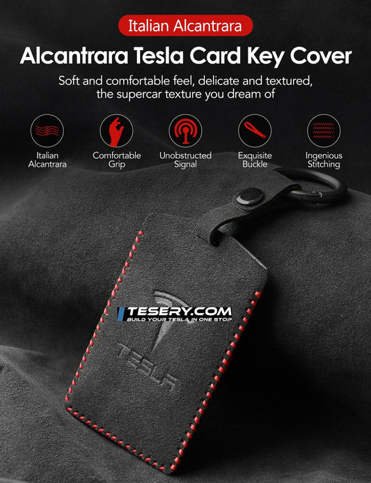 Alcantara Card Key Holder for Tesla Model 3/Y