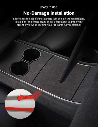 Alcantara Central Control Panel Sticker for Tesla Model 3