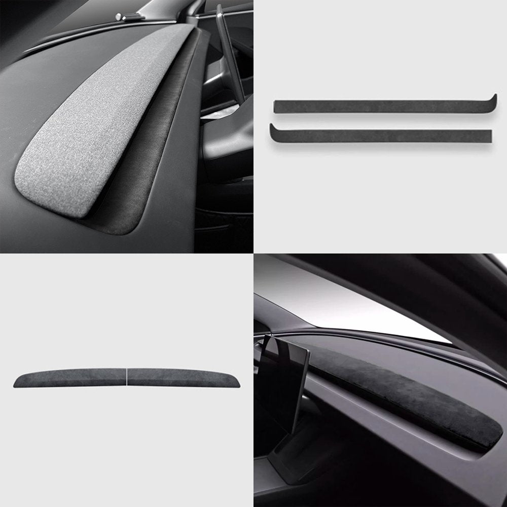 Alcantara Spliced Dash Trim for Tesla Model 3 Highland / Model Y Juniper (2PCS)