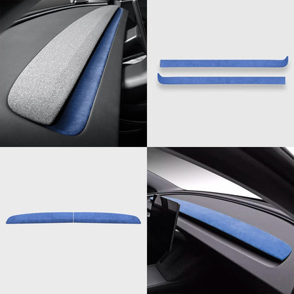 Alcantara Spliced Dash Trim for Tesla Model 3 Highland / Model Y Juniper (2PCS)
