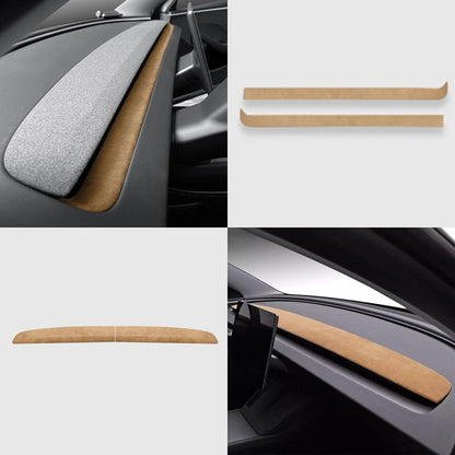 Alcantara Spliced Dash Trim for Tesla Model 3 Highland / Model Y Juniper (2PCS)