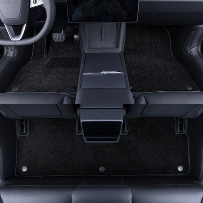 All-Round White Leather Floor Mats for Tesla Model 3 Highland / Y