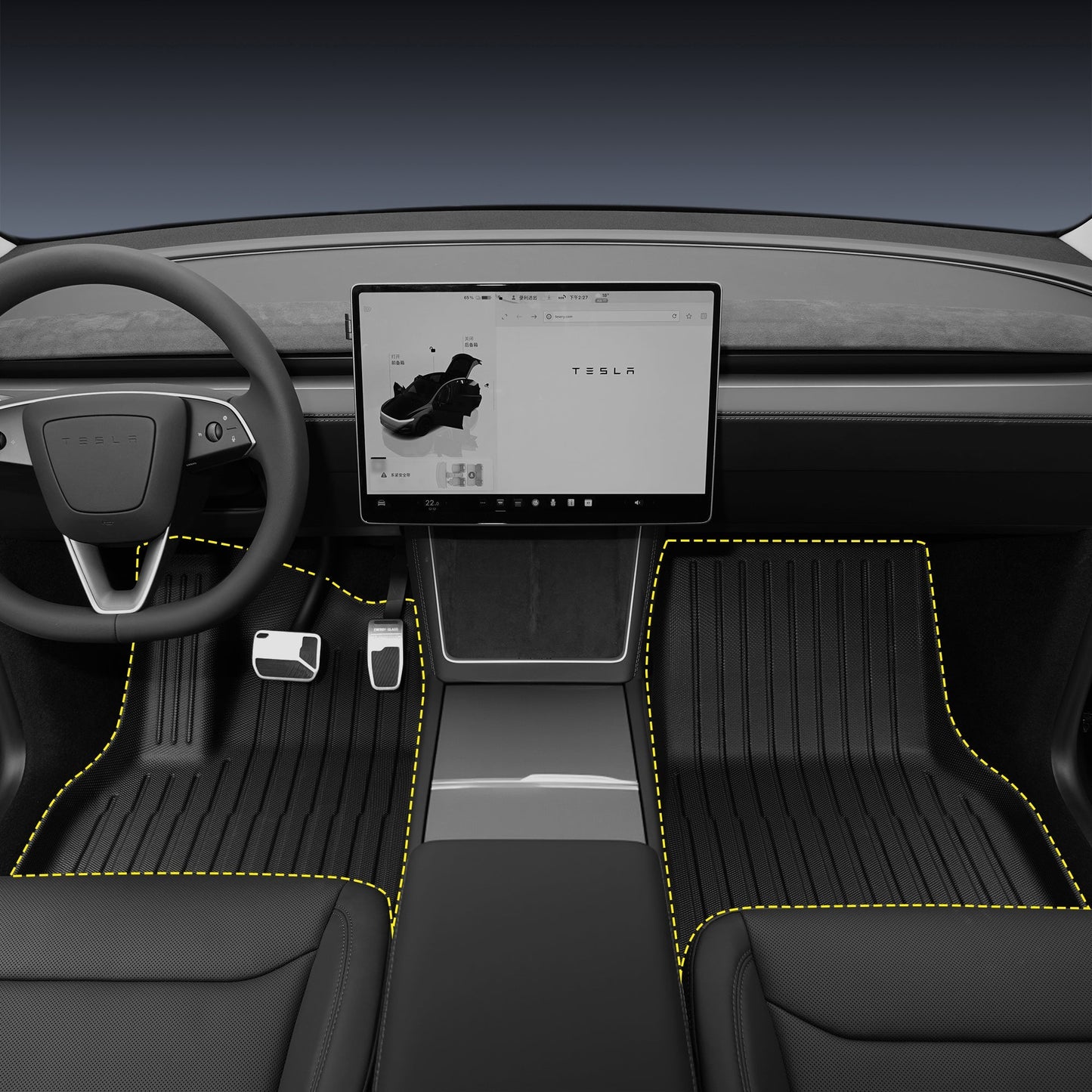 All Weather 3D TPE Floor Mats for Tesla New Model Y