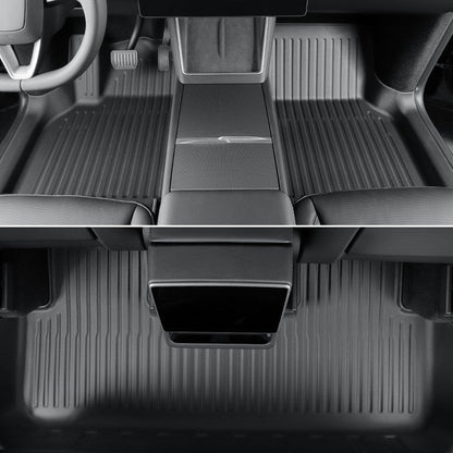 All Weather TPE Floor Mats with Door Sill Protector for Model Y Juniper (LHD)