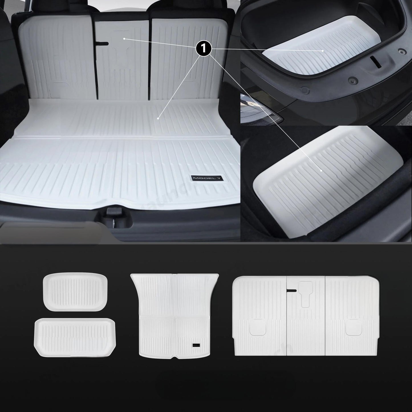 All Weather TPE Front Rear Trunk Mat for Tesla Model 3/Y