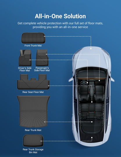 All Weather/Season TPE Floor Mats for Model Y Juniper