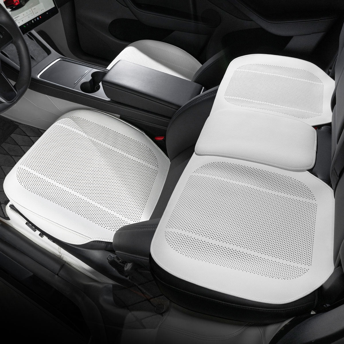 All-Wheather Nappa Leather Car Seat Covers for Tesla Model 3/Y/S/X