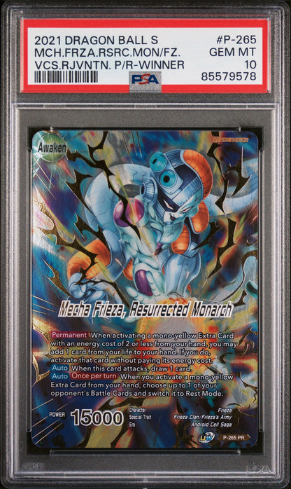 2021 DRAGON BALL SUPER UNISON WARRIOR  MCH FRIEZA, RSC MNRCH #P-265 - PSA 10