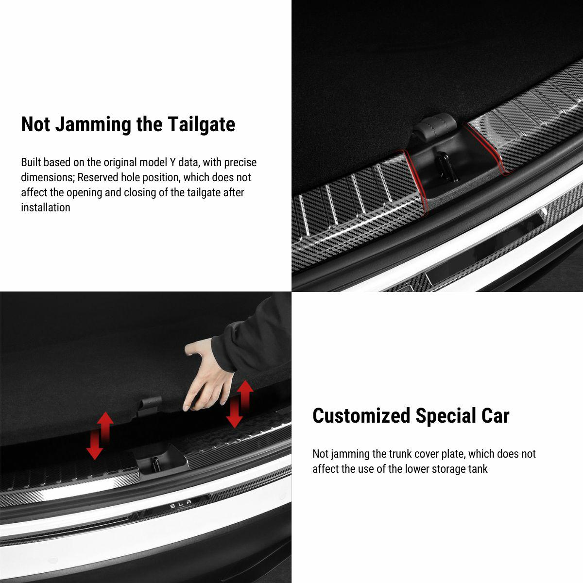 Anti-scratch Rear Bumper Protector for Tesla Model Y 2020-2025.03