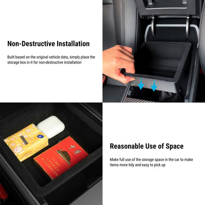 Armrest Organizer for Tesla Model 3 2021-2023.10 / Model Y 2020-2025.03