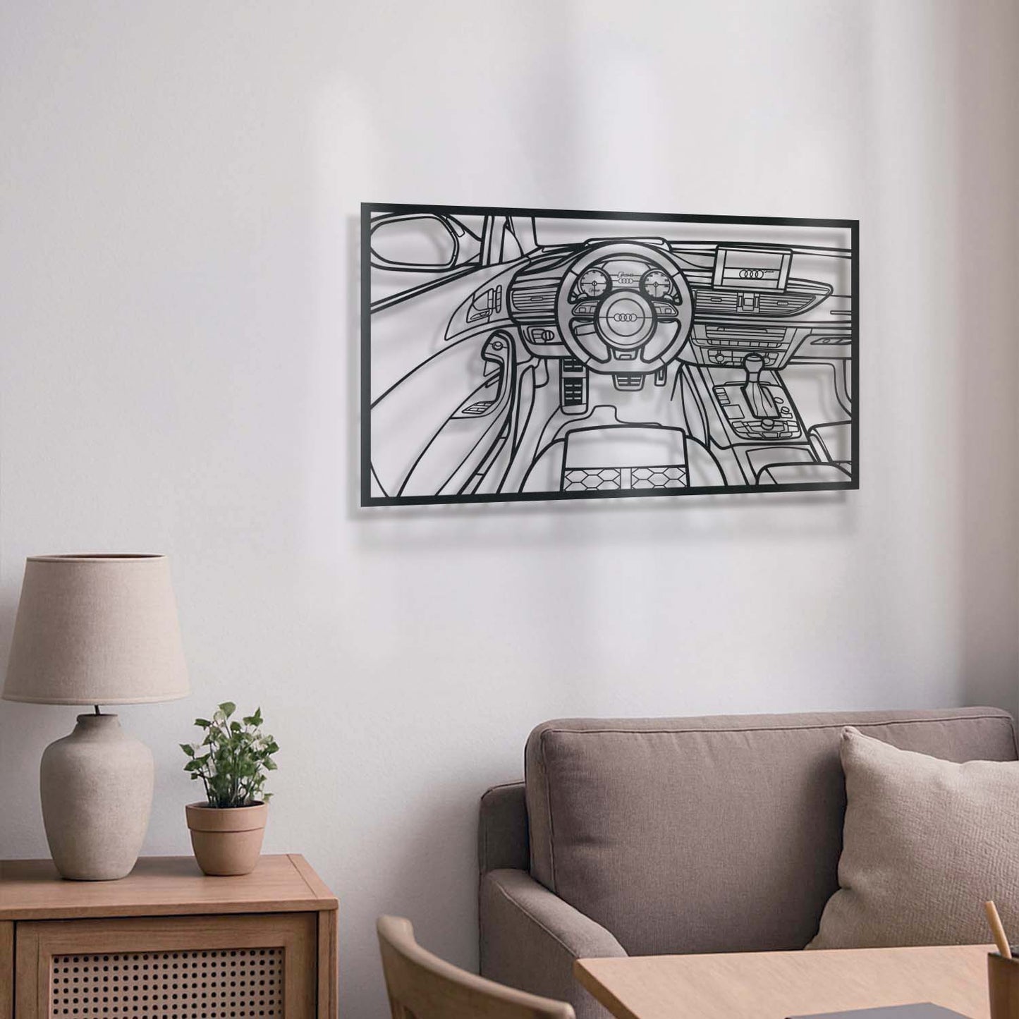 RS6 Avant Driver's Cockpit Metal Frame Wall Art - MT1472