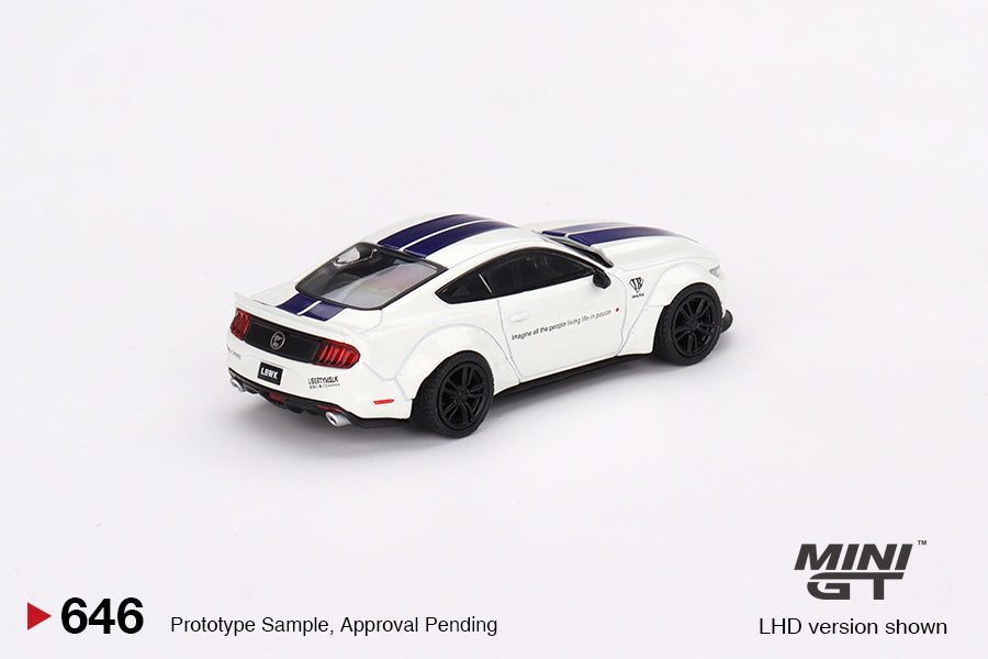 Mini-GT FORD MUSTANG GT LB-WORKS White 1:64 #646