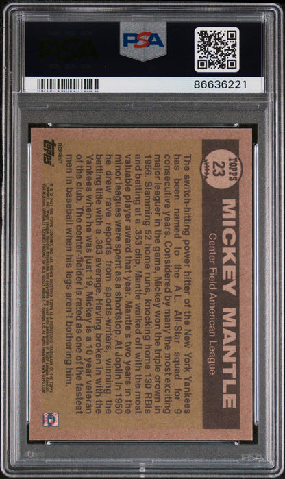 2021 TOPPS X MICKEY MANTLE COLLECTION #23 - PSA 9