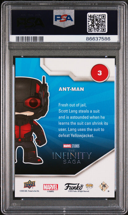 2023 UPPER DECK FUNKO POP MARVEL  ANTMAN CONVENTION #3  PSA 10