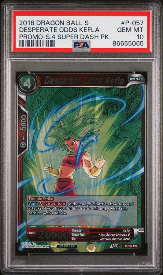 2018 DRAGON BALL SUPER DESPERATE ODDS KEFLA #P-057 - PSA 10