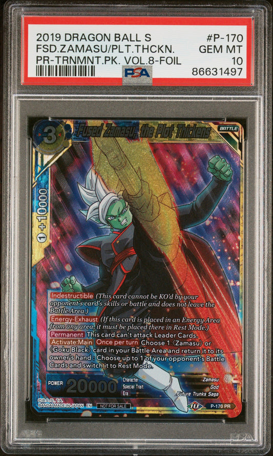 2019 DRAGON BALL SUPER FSD.ZAMASU/PLT.THCKN. #P-170 - PSA 10