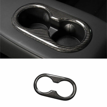 Backseat Cup Holder for Tesla Model 3 Model Y - Carbon Fiber Interior Mods