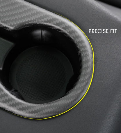 Backseat Cup Holder for Tesla Model 3 Model Y - Carbon Fiber Interior Mods