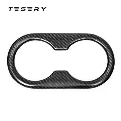 Backseat Cup Holder for Tesla Model 3 Model Y - Carbon Fiber Interior Mods
