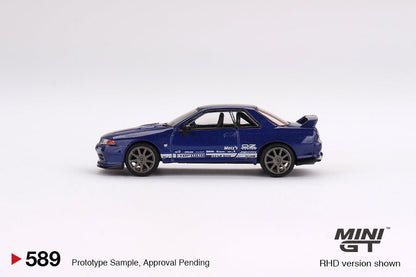 Mini-GT Nissan Skyline GT-R Top Secret VR32 Metallic Blue #589 1:64 MGT00589