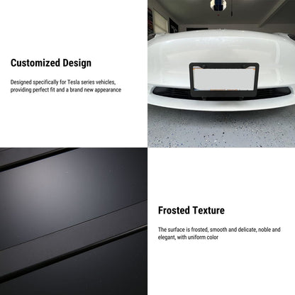 Black License Plate Frame for Tesla (2pcs)
