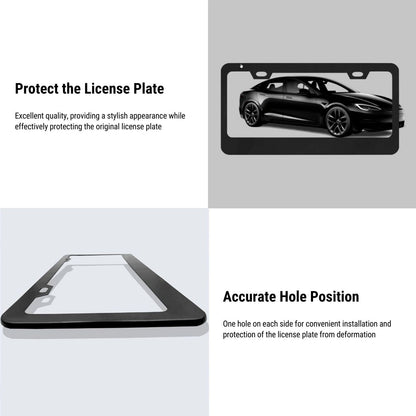 Black License Plate Frame for Tesla (2pcs)