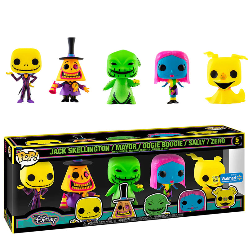 Nightmare Before Christmas (Black Light, Glow in the Dark) 5-Pack - Walmart Exclusive