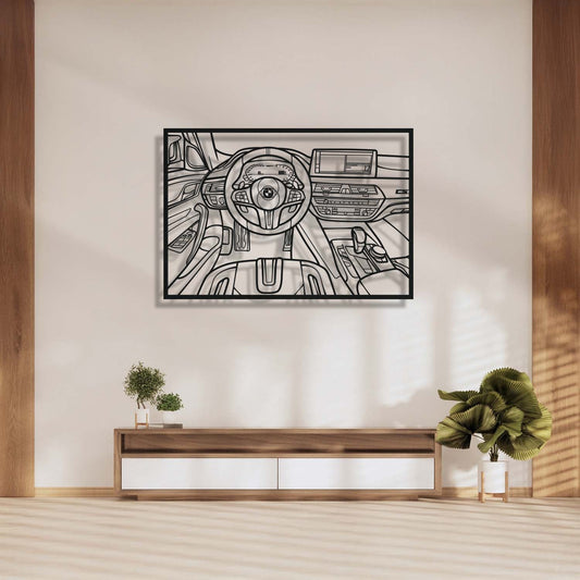 M5 CS Driver's Cockpit Metal Frame Wall Art - MT1465