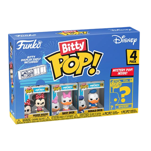 Bitty Pop! Minnie Mouse, Daisy Duck, Donald Duck & Mystery Bitty (Series 2) 4-Pack