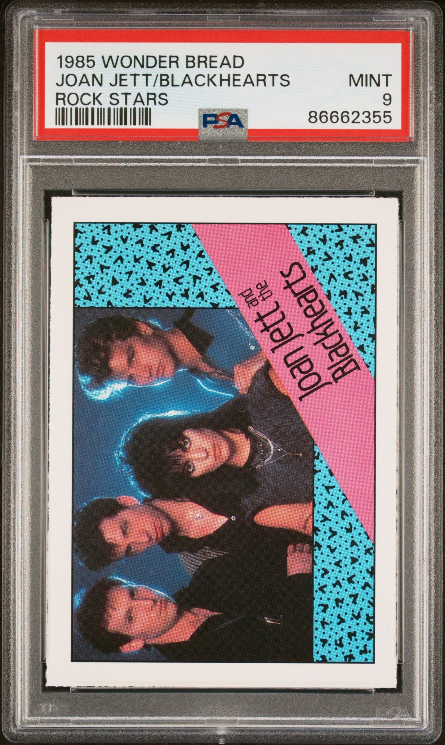 1985 WONDER BREAD ROCK STARS JOAN JETT/BLACKHEARTS ROCK STARS # - PSA 9