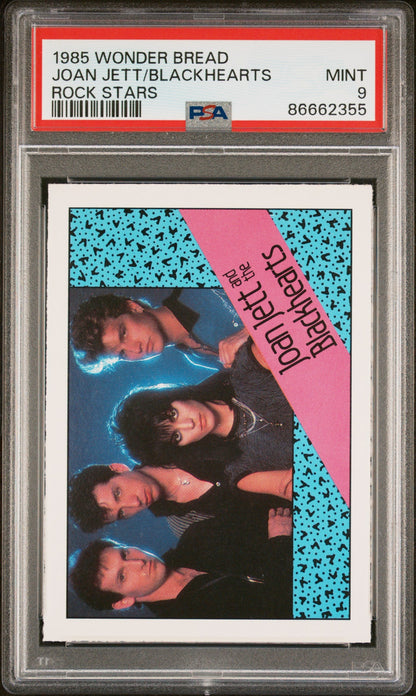 1985 WONDER BREAD ROCK STARS JOAN JETT/BLACKHEARTS ROCK STARS # - PSA 9