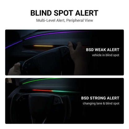 BSD Blind Spot Monitor RGB Ambient Lighting for Model 3/Y | OEM Screen Control