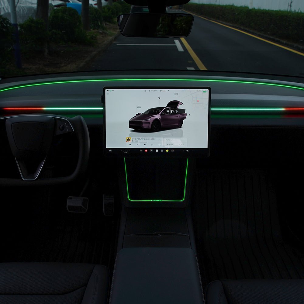 BSD Blind Spot Monitor RGB Ambient Lighting for Model 3/Y | OEM Screen Control