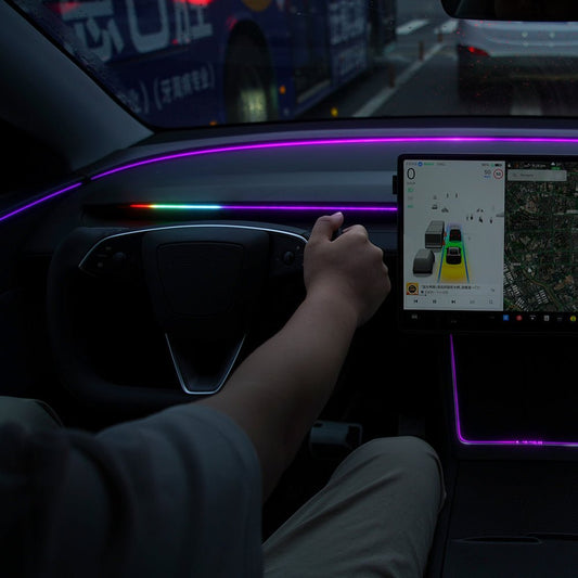 BSD Blind Spot Monitor RGB Ambient Lighting for Model 3/Y | OEM Screen Control