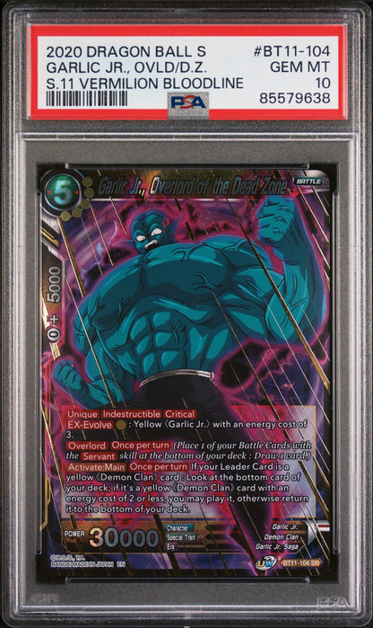 2020 DRAGON BALL SUPER VERMILION BLOODLINE GARLIC JR OVLD/D.Z. #BT11-104 PSA 10