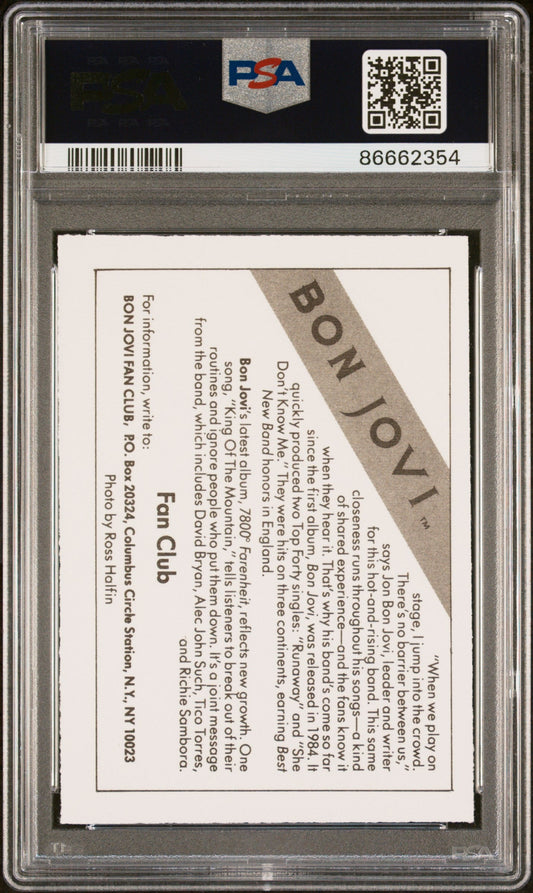 1985 WONDER BREAD ROCK STARS BON JOVI ROCK STARS # - PSA 9