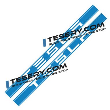 Car Door Side Skirt Stripes Sill Sticker Body Decal for Tesla Model S/3/X/Y (2pcs/set)