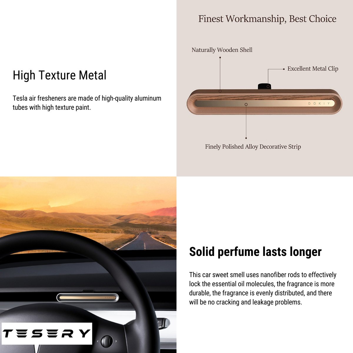TESERY Car Fragrance Diffuser for Model 3/Y