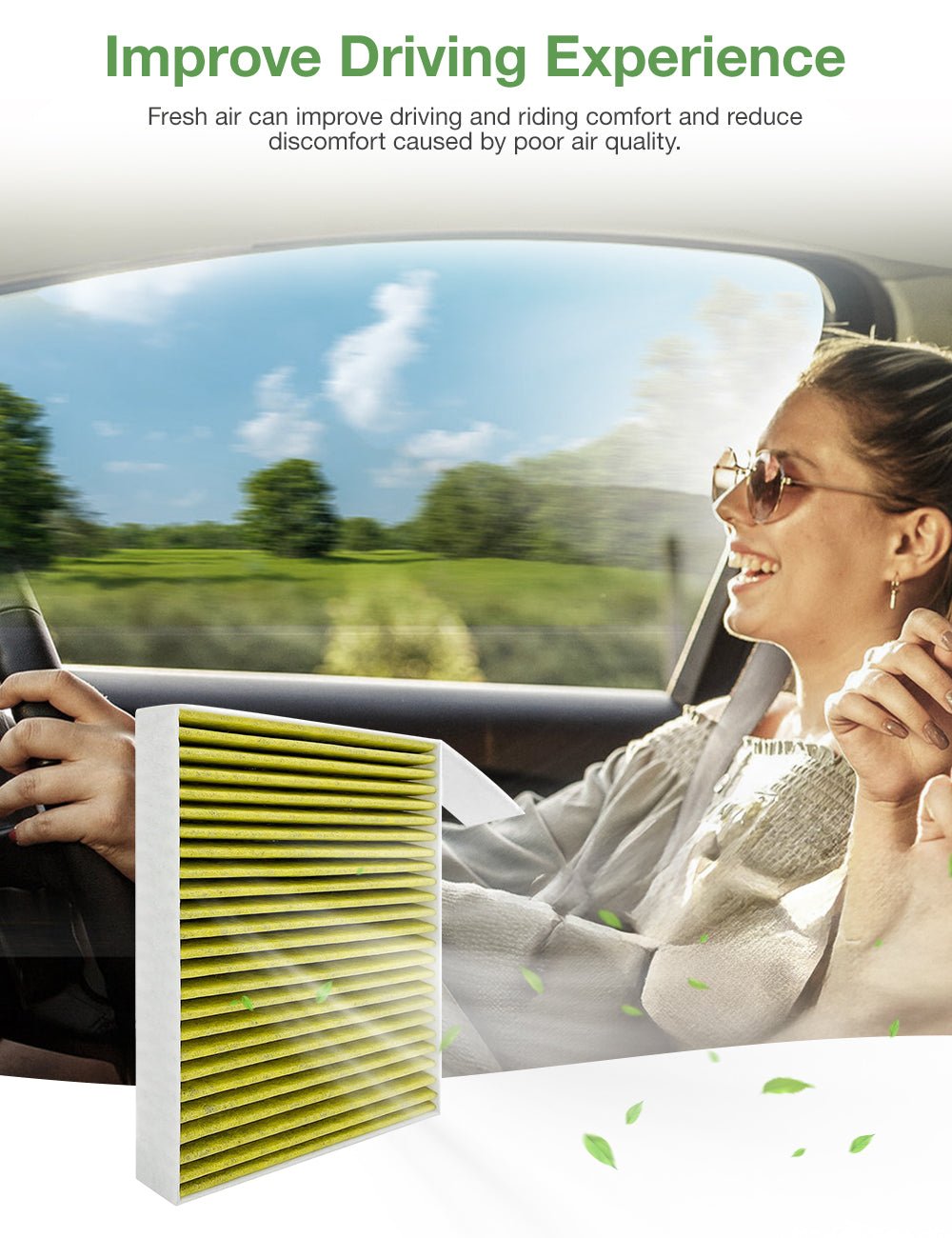 Carbon Air Filter for Tesla Model Y/3 (2 PCS)