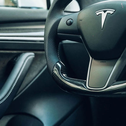 Carbon Fiber Sport Steering Wheel for Tesla Model 3 / Y 【Style 39】