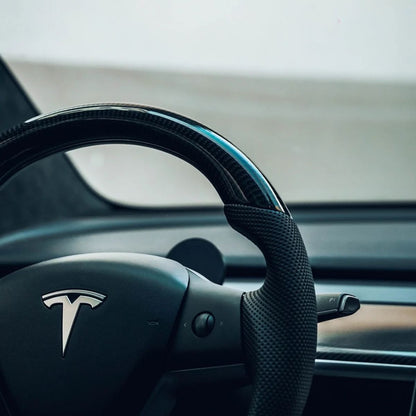 Carbon Fiber Sport Steering Wheel for Tesla Model 3 / Y 【Style 39】