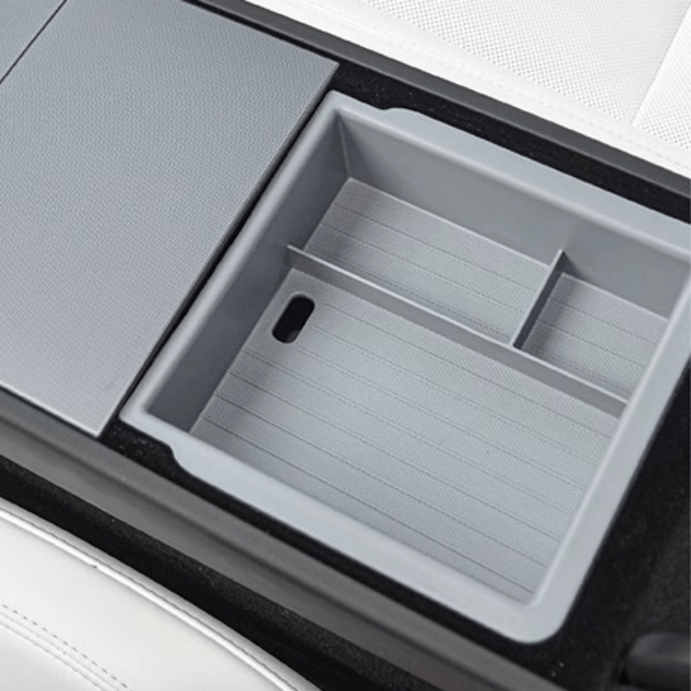 Center Armrest Storage Box Double-Layered for Tesla Model 3 Highland & New Model Y