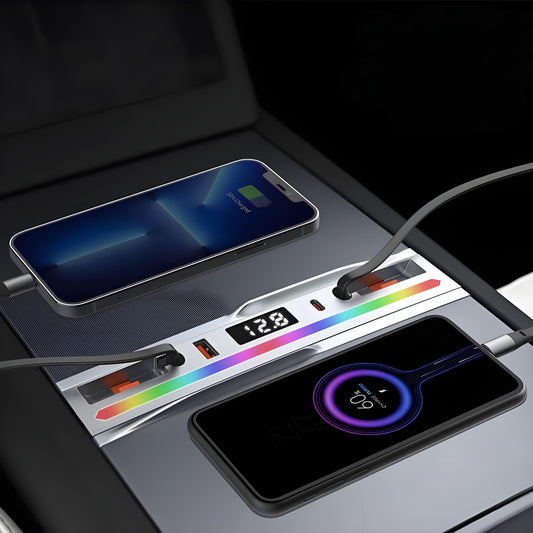 Center Console Ambient Light USB Hub Tesla Model Y Juniper & Model 3 Highland