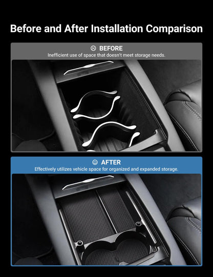 Center Console Armrest Storage Box for Tesla Model S/X