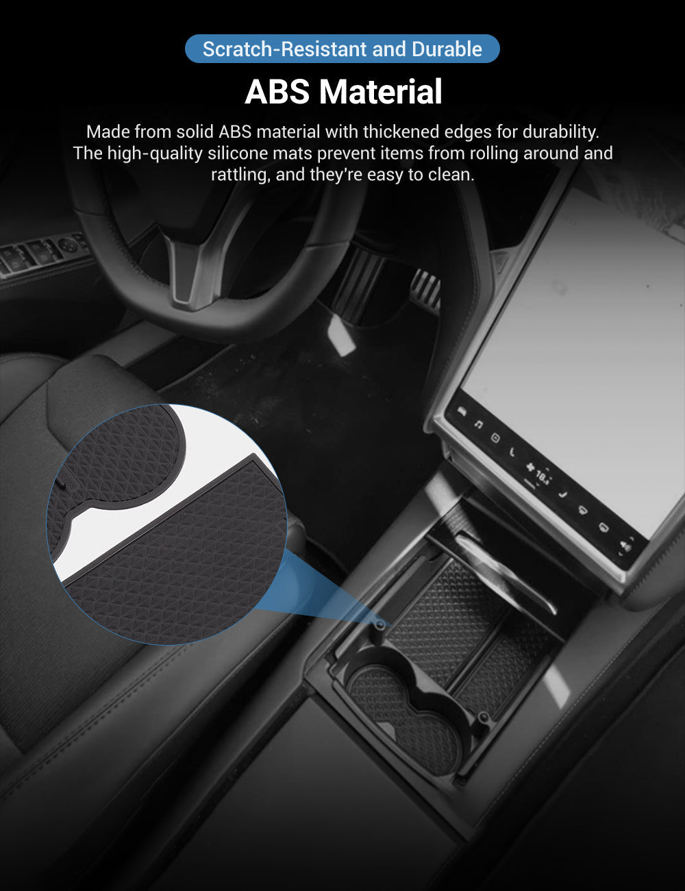 Center Console Armrest Storage Box for Tesla Model S/X