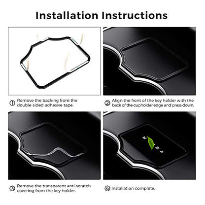 Center Console Card Key Holder for Tesla Model 3 2017-2023.10 & Model Y 2017-2024