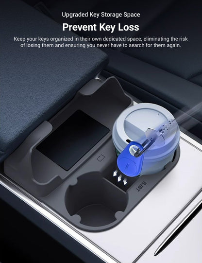 Center Console Cup Holder With Storage Organize for Model 3/Y